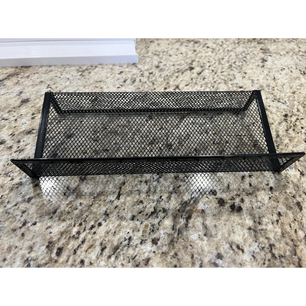 1 Piece‎ Spice Rack / Drawer Insert Black Metal Wire Mesh
